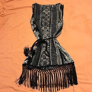 Fringe hem Mini dress